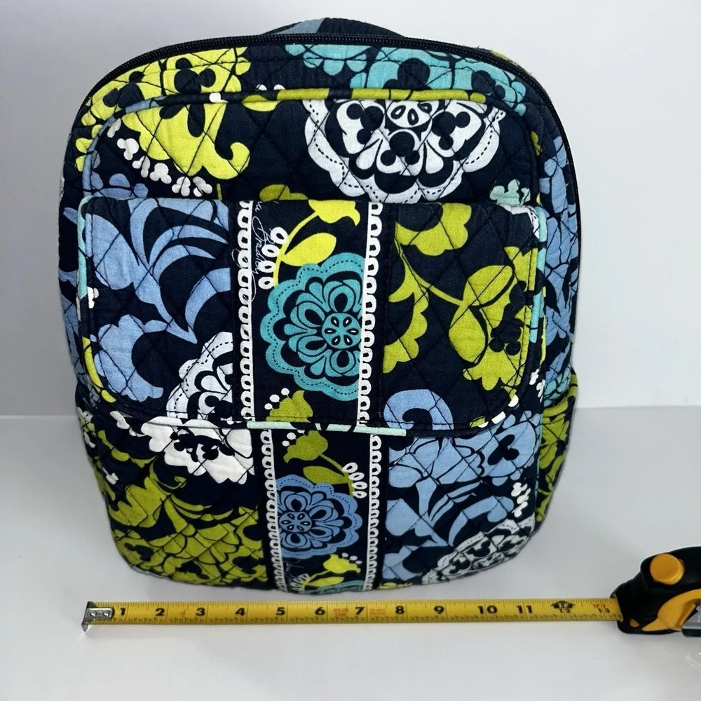 Vera Bradley Disney‎ Blue and Green Floral Backpack Quilted